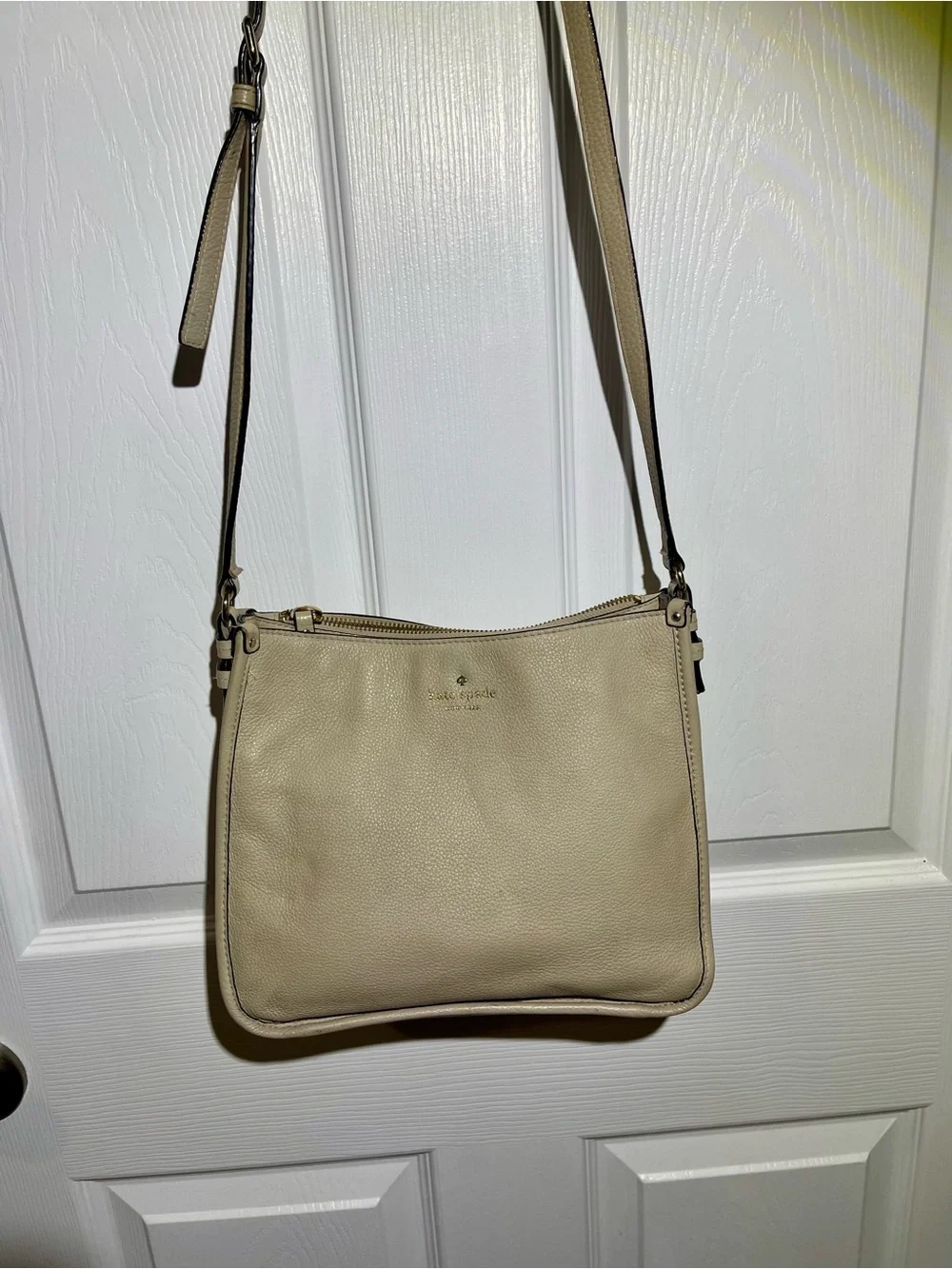Kate Spade Tan Pebbled Leather Shoulder Crossbody Bag